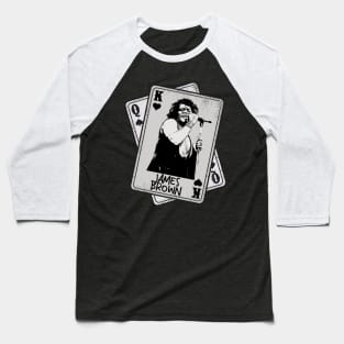 Retro James Brown 80s in concert Card style Baseball T-Shirt
